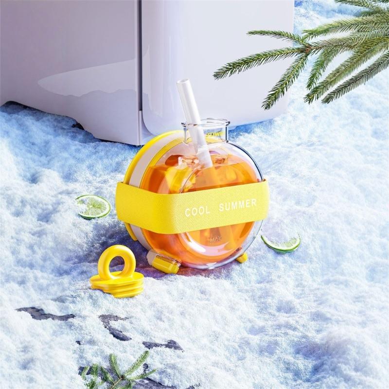 Efficient Portable Ice Cubes Molds Bottle With Built In Molds And Carry Strap Sports Water Bottle with Built in Ice Tray