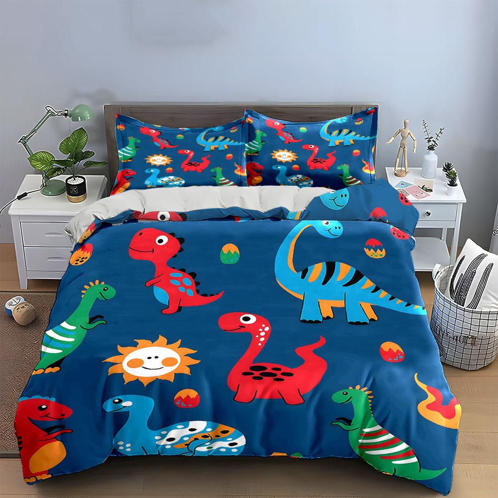 "Whimsical dinosaurs and sunshine" Bedding sets Duvet covers Pillowcases(1* Duvet Cover 2* Pillowcases without duvet insert)