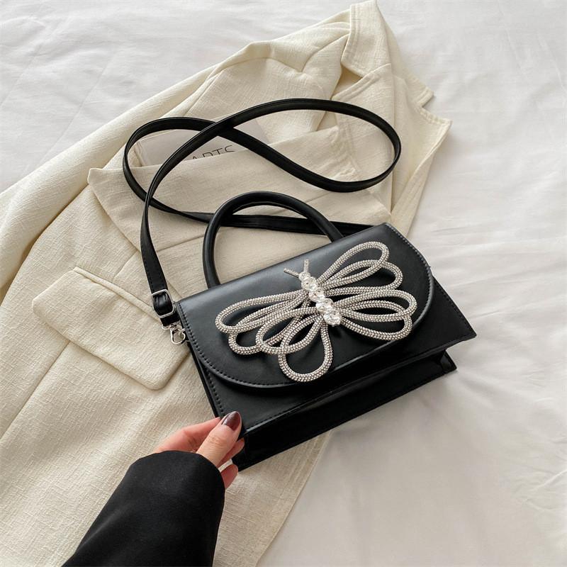 2024 Spring New Casual Retro Small Square Bag Fashion Simple Shoulder Bag Women s New Fashion Small Square Bag Street Trend чёрный