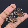Smoky Topaz Earrings Gemstone Jewelry, 999 Copper Wire Wrapped Earrings, Handmade Beautiful Jewelry Earrings