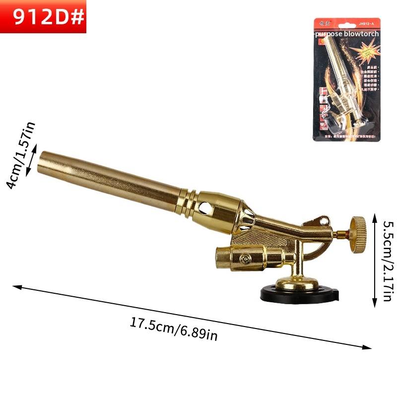 Butane Gas Torch Refillable Flame Blow Torch Adjustable Culinary Tool for Kitchen BBQ Baking Cooking