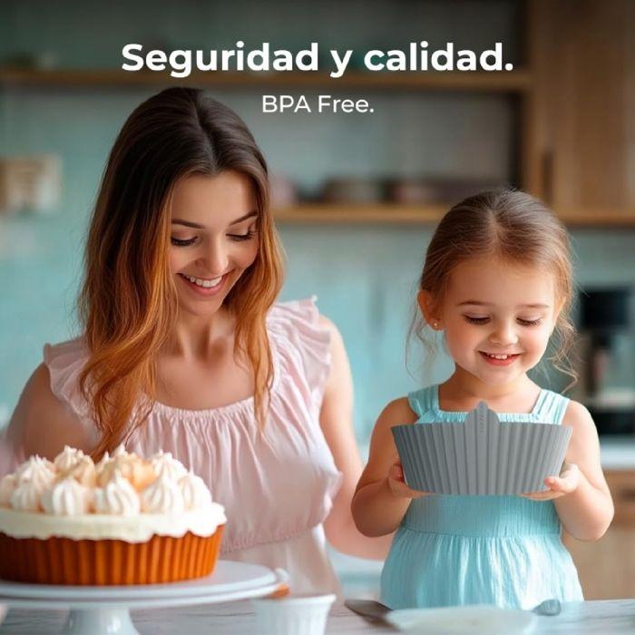 Moules en Silicone - Cecotec - Pack de 3 - Pour Airfryer 2,4-5L - Sans BPA - Réutilisable