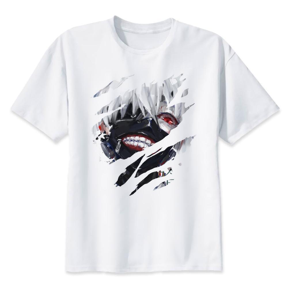 TOKYO GHOUL T Shirt Men Japanese Anime T-Shirt Male KANEKI KEN Print T-shirt Top Tee Clothes M8125