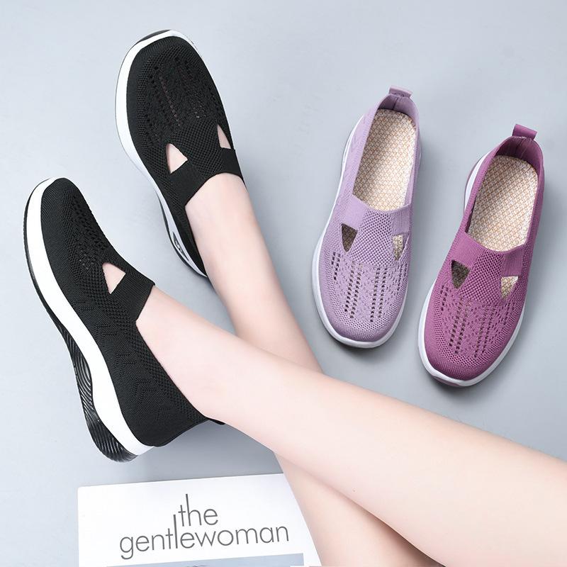 Scarpe da Donna con Suole Morbide Non Stancheranno i Tuoi Piedi. Scarpe estive con suole morbide e tomaia in mesh traspirante, Scarpe slip-on a un piede