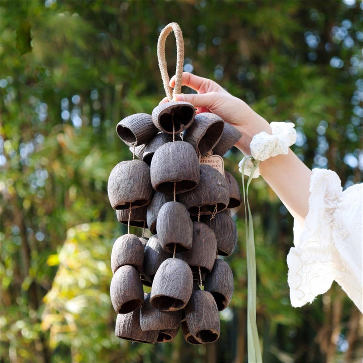 Momo Market Natural Fruit Shell Hand Bell Sound Healing Outdoor Wind Chimes Meditation Yoga Spiritual Chime Bell Percussion Instrument
