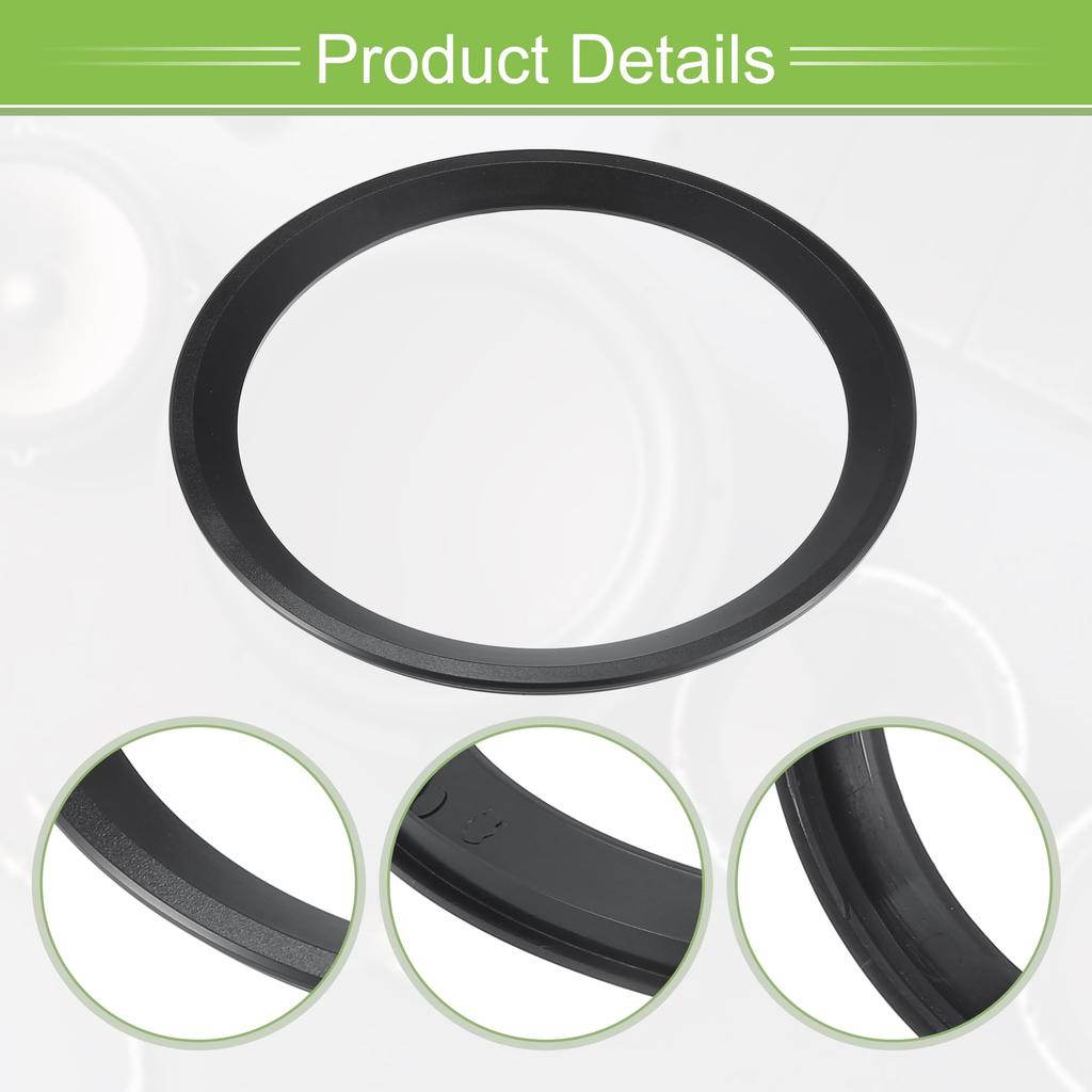 ACROPIX Universal Subwoofer Speaker Ring Cover Spacer Speaker Audio Decorative Circle Mesh ABS Black Set of 4 8" (No Grille) -