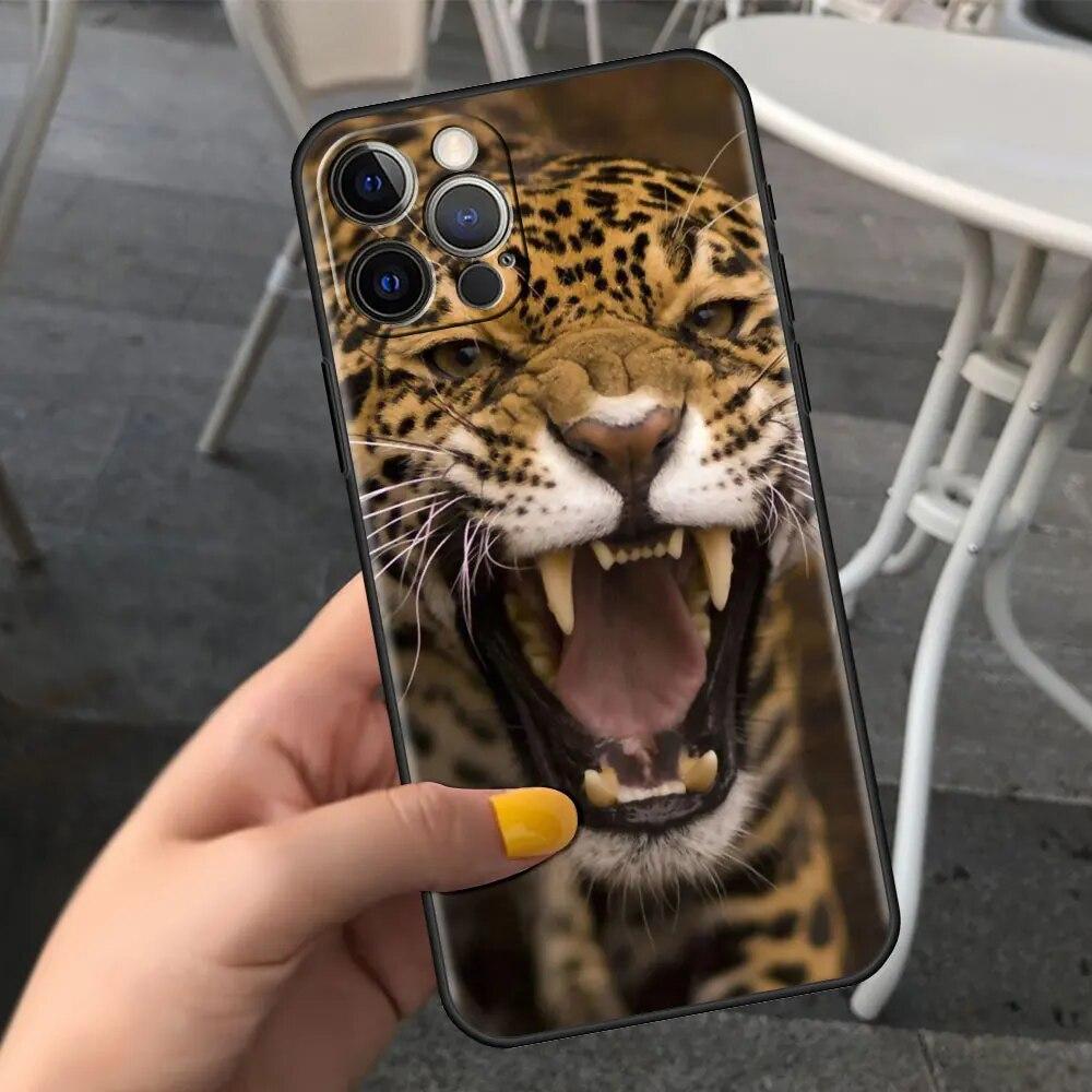 Cheetah Panther Phone Case For iPhone Samsung Galaxy Redmi Xiaomi Oppo OnePlus Note S A 7 8 9 10 11 12 13 14 20 21 22 23 53 54 Pro Max Ultra TPU Soft