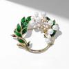 Rural Style Summer Gardenia Brooch for Women - Elegant & Trendy