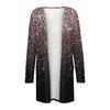 Giacca Cardigan da Donna Moda Casual Retro a Fiori Stampati Manica Lunga Lunghezza Media