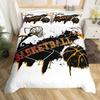 Basketball Duvet Cover Set Queen,Sports Gaming Comforter Cover For Boys Girls,Black Graffiti Bedding Set Sports Bedspread Cover