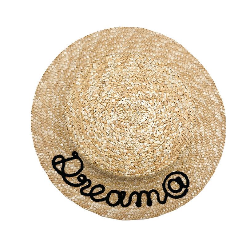 Traditional Straw Hat With Wide Brim And Bow For Summer Outdoor Sun Protection