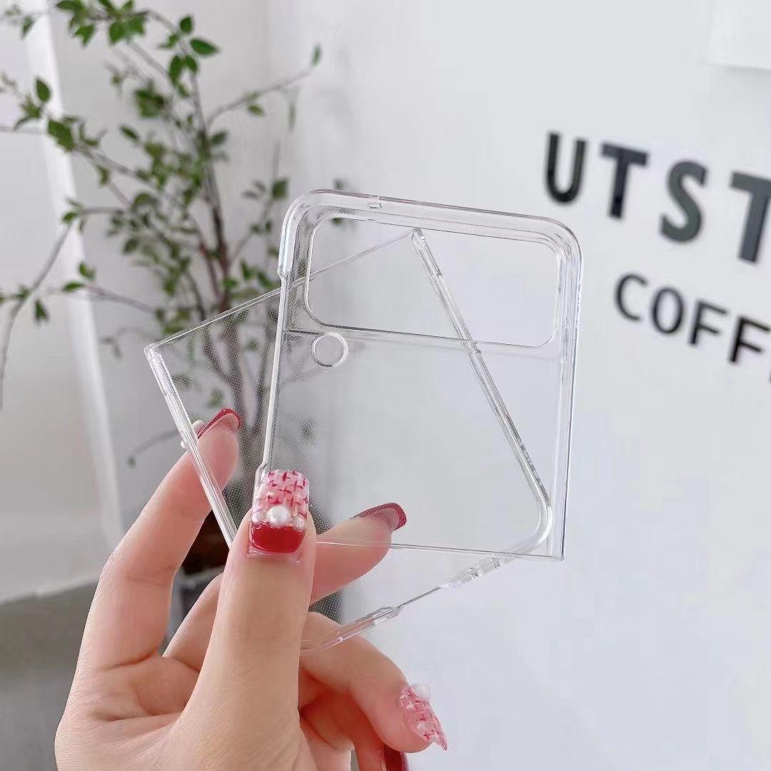 Японский аниме чехол для телефона с горой Фудзи для Samsung Galaxy Z Flip 5 6 3 4 Цветочный пейзаж Прозрачная жесткая ПК складная крышка для Z Flip 7 Samsung ZFlip 7