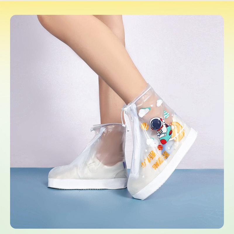 Covers Waterproof Shoes Child Boots for Children Shoe Protector Rain Silicone Waterproof Shoe Covers Rain Accessories Protector S(26-27)