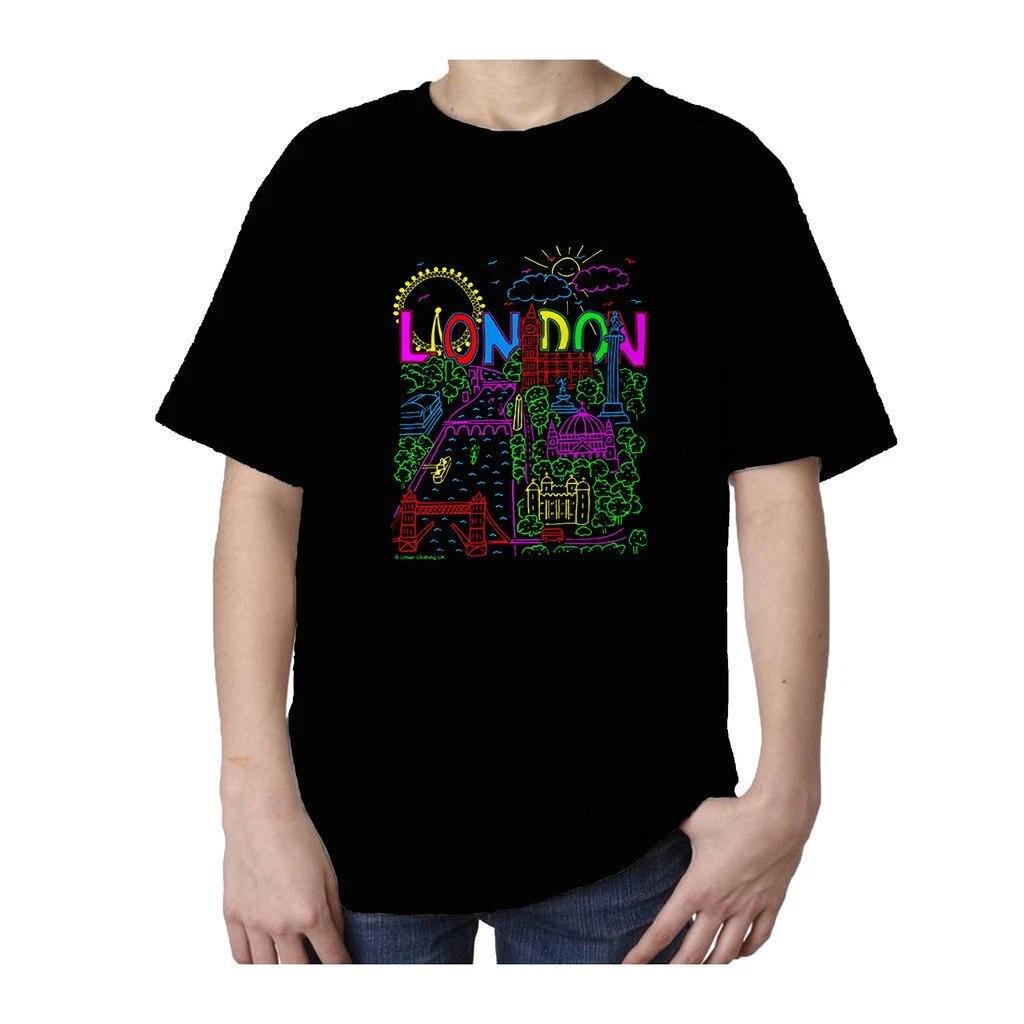 London Calling Crayon Kids T-shirt Skyline England UK Tower Souvenir Cute Gift 100