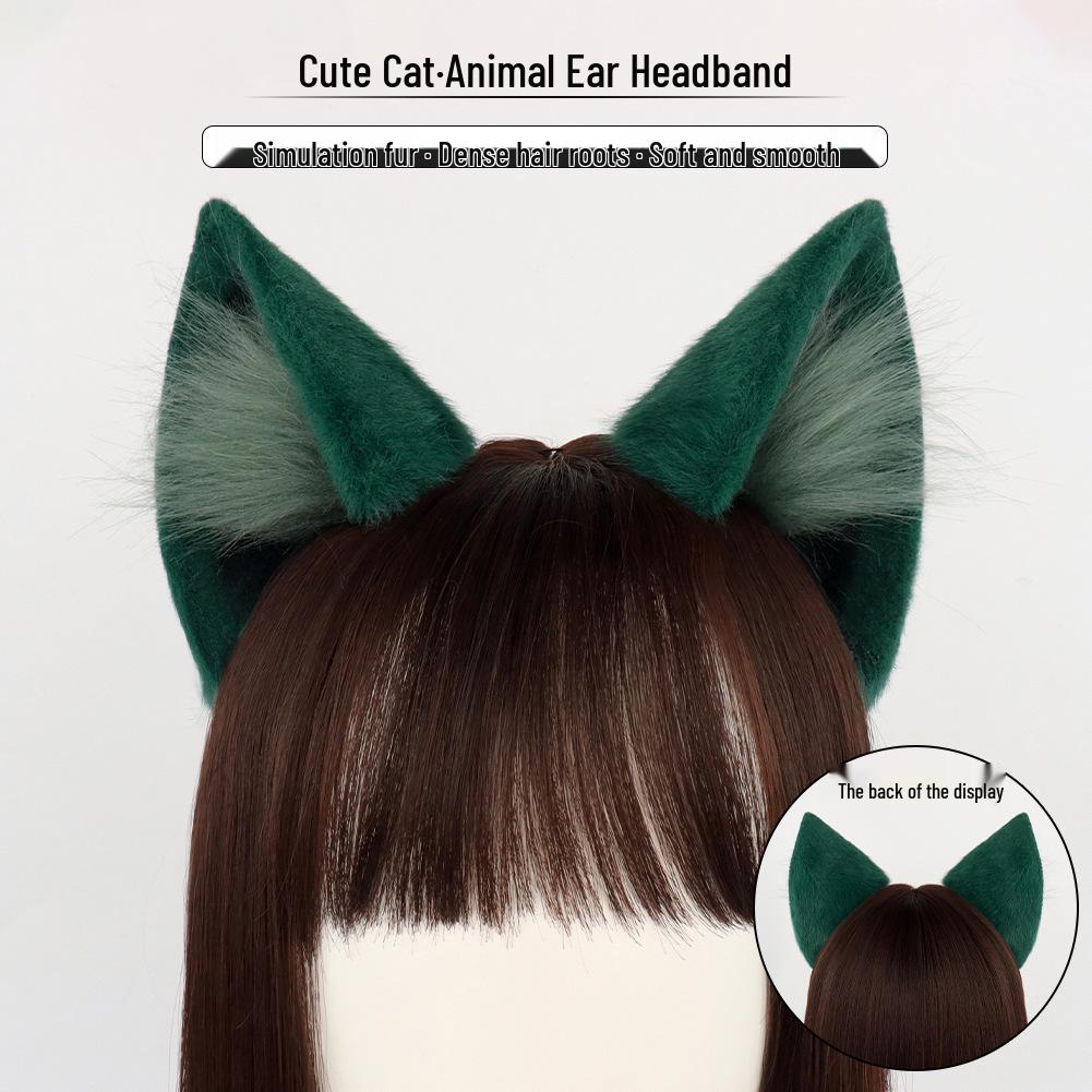 Set Cosplay Whisper: Peluche Ragazza della Farmacia con Cerchietto con Orecchie Animalesche e Coda di Gatto