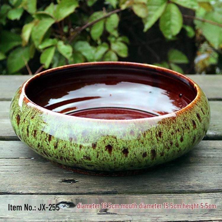 Large Kiln-Glazed Ceramic Succulent Planter - Creative Garden Pot