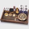 Messing Weihrauchbrenner Tragbar DIY Zen Weihrauchbrenner Siegel Weihrauch Keramik Set Hand Duftpulver Herstellung Weihrauchbrenner