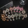 Luksusowy temperament Kolorowe długie kolczyki kryształowe Seks przesadzone kolczyki słodkie kobiece kolczyki