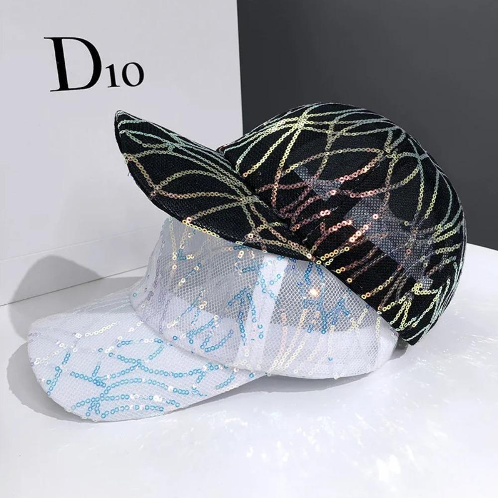 

Бейсбольная кепка с блестками, дышащая женская модная фуражка с солнцезащитным козырьком, женская фуражка