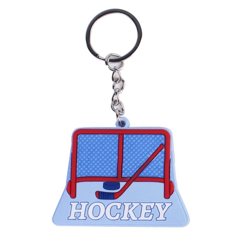 Cartoon Ice Hockey Keychain Ice and Snow Sports Pendant Car Keyring Decorations Jewelry Accessories for Women Men