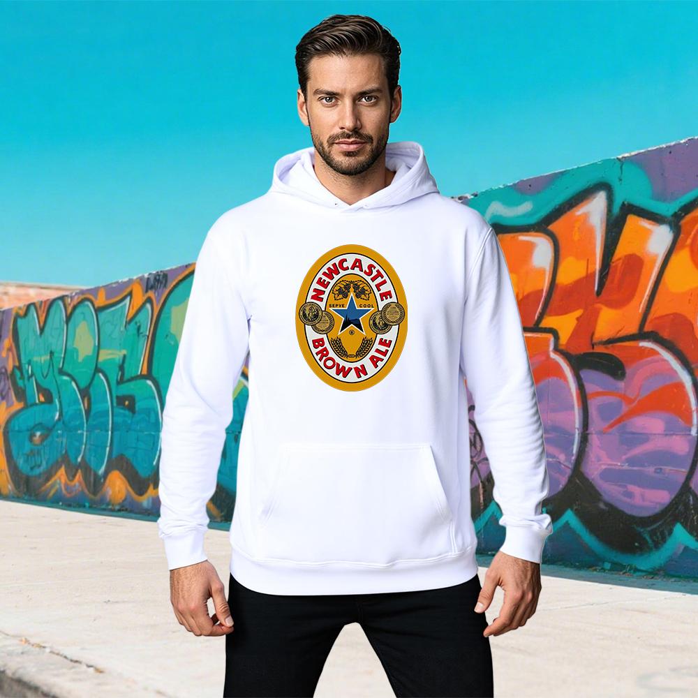 Newcastle Brown Ale Pop Art Classic Sweatshirt Custom Aldult Teen Unisex Digital Printing Tops Fleece Hoodies Custom Gift S-3XL