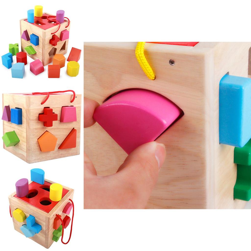 Wooden Shape Matching Puzzle Toy For Babies Age 6 To 12 Months
