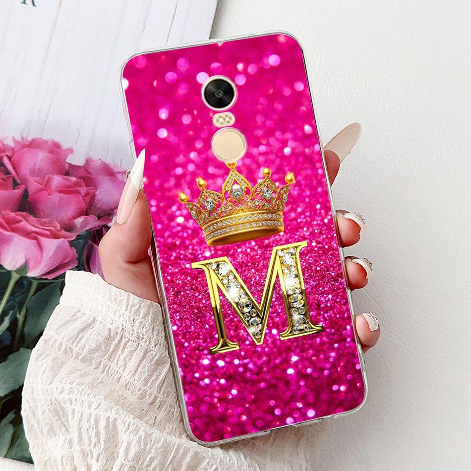 For Xiaomi Redmi Note 4X (Note 4 Gobal ) Fashion Crown Letter Phone Case For Redmi Note4X Note4 Global Soft Silicone TPU Cases