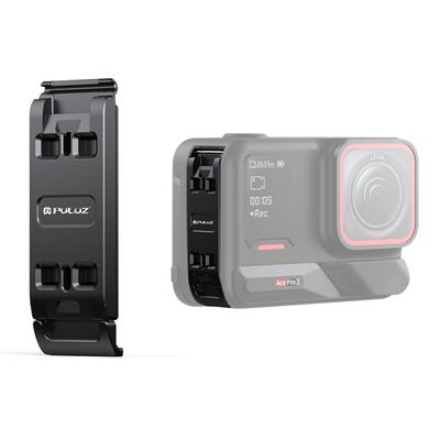 Capac interfață laterală pentru baterie PULUZ ACE / AC din aliaj de aluminiu, cu eliberare rapidă și magnetică, pentru fotografiere verticală, pentru Insta360 Ace Pro 2 (Negru)
