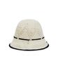 Bajal Heart Chain Crochet Ribbon Bucket Hat Black