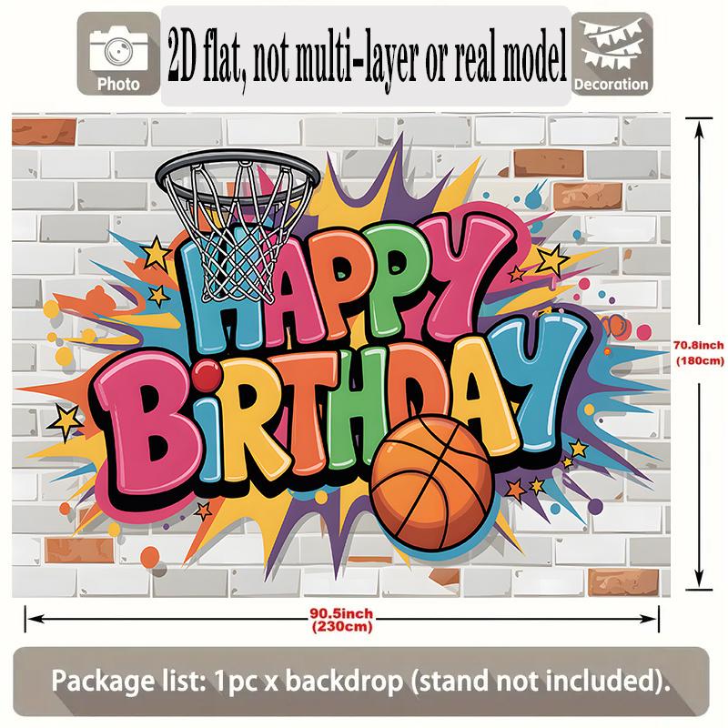Polyester Party Backdrop Banner, Photo Booth Background, Wall Decor, Party Decoration