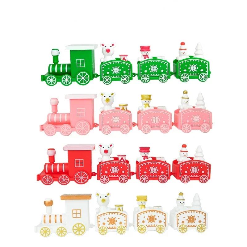 Plastic Train Christmas Ornament Merry Christmas Decoration For Home 2025 Xmas Gifts Noel Natal Navidad Happy New Year 2025