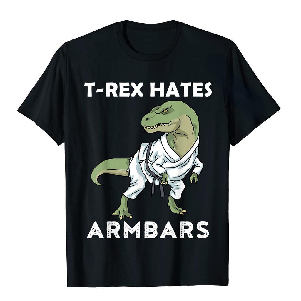 Lustige Jiu Jitsu Herren T-Shirts T Rex Trex Herren Kinder Jungen BJJ MMA Jujitsu Übung Kurzarm Tops Kreatives Dinosaurier Grafik T-Shirt