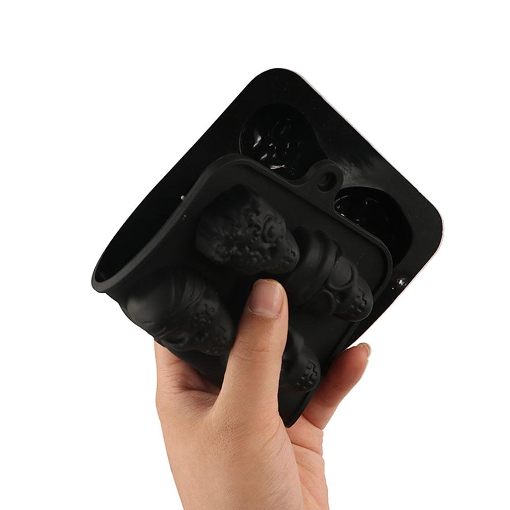 Silicone Skull Baking Cake Mold 10 Grids Chocolate Mold Kitchen Supplies Skull Ice Cube Mold  Jelly