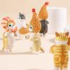 AAGWW Gachapon Toy Anime Figure Cat Toy Set, Model Decoration, Party Item, Cute Ornament (Product Contents: 5-Piece Cat COS Tempura Set)