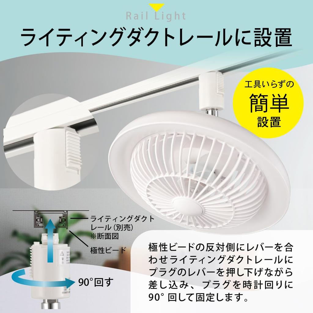 Ohm Ohm Elektroleuchte mit Ventilator LED Schienenleuchte mit Ventilator für Beleuchtungskanal weiß (OHM) ORL-FL01-W 06-5023