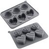 Silicone Mold Ice Cube Tray With Covers Ice Cube Molds Rose heart,Diamond Ice Cube Maker Mold  For Cocktails Drinks Whiskey