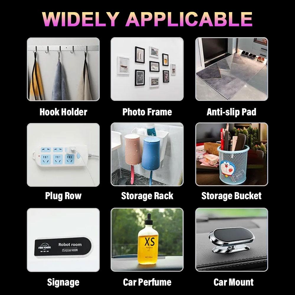 Silicone World 10PCS Strong Transparent Double-sided Adhesive Tape Acrylic Square Nano Wall Stickers Waterproof Household Tapes