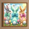 Easter Bunny Full DIY 5D Round Drill Diamond Dots Paintings Picture Arts Craft for Adults Beginner Home Wall Decor Gift 30x30cm