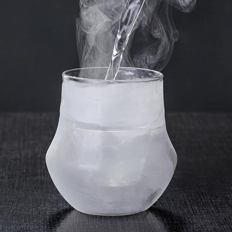 Double-Layer Insulated Glass Tea Cup with Hanging Ear Household Anti-Scalding Milk Mug High Temperature Resistant Coffee C