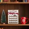 Stylish Wall Hanging Calendar Sign Calendar 25 Christmas Countdown Decor Wooden Days Advent with Nordic