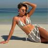 2026 Fashionable and Sexy Composite Fabric Three-piece Mesh Skirt Swimsuit Bikini Swimsuit