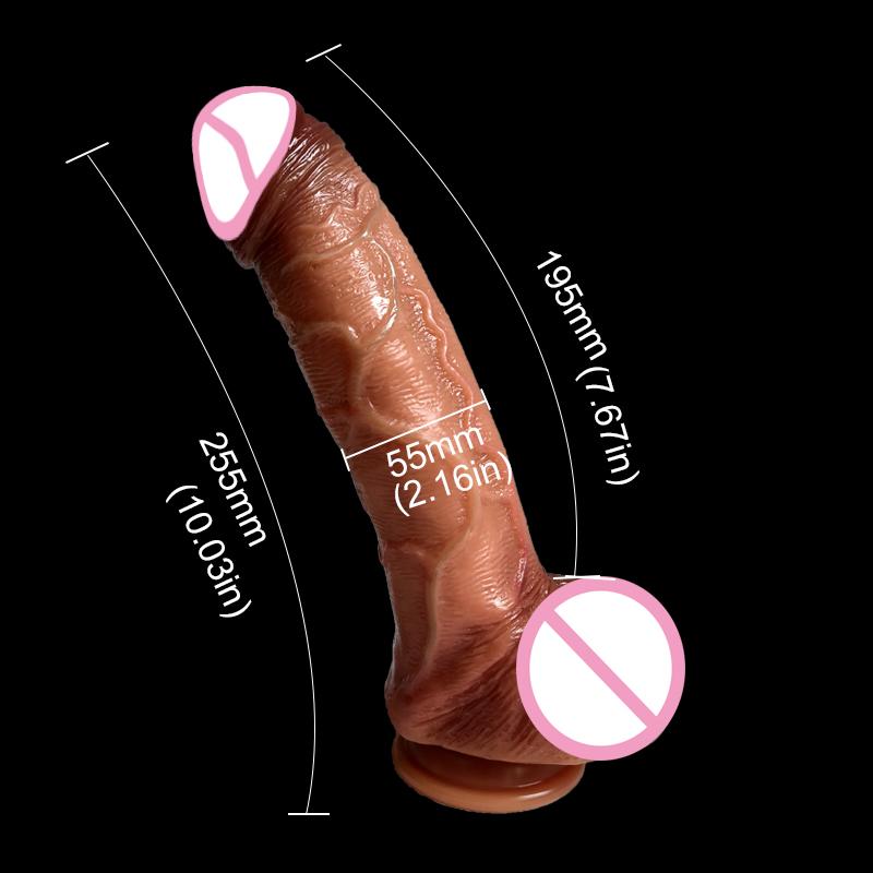 New Biggest Realistic Dildo Soft Silicone Thick Huge Penis Strapon Suction Cup Anal Sex Toys For Vagina Erotic Women Masturbator