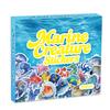 Cartoon Holographic Marine Life Stickers: 200-Sheet Gift Box with Jellyfish & Dolphin Designs for Children's Rewards