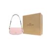 Coach Andrea 24 Logo Coated Canvas And Calfskin Shoulder Bag Medium Women shoulder bag Pink CV973-IMPO