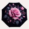 1pc Pink Rose Bouquet Umbrella with Plastic Handle,Suitable for All Seasons Home Travel Outdoor UmbrellaB1659