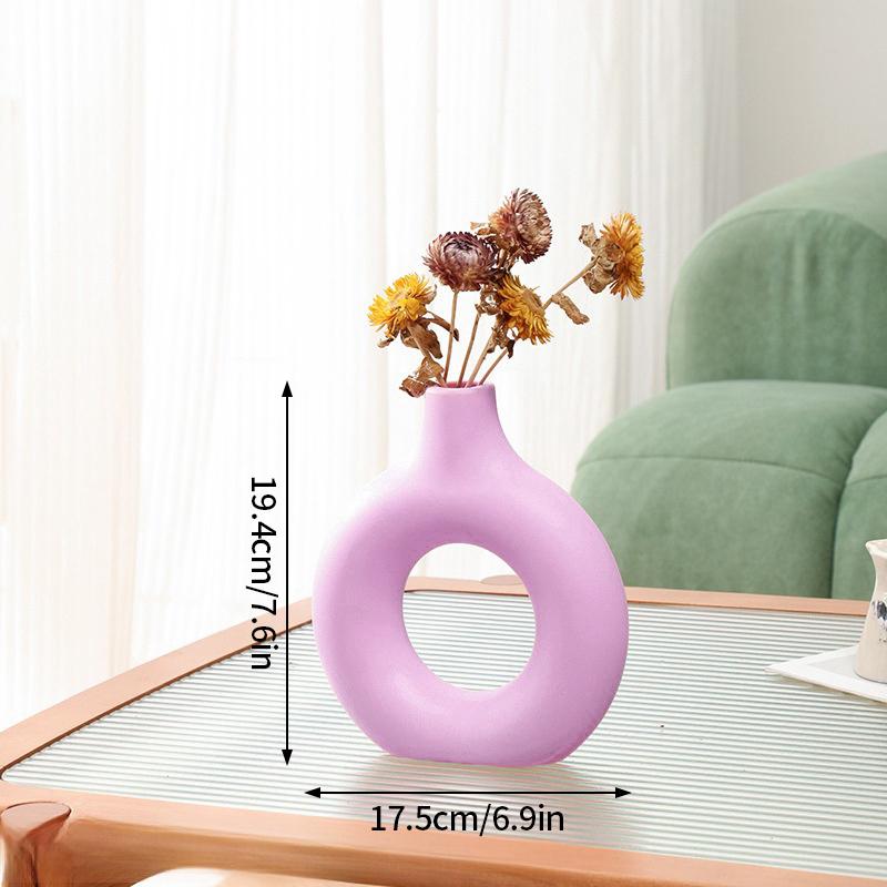 Artistic Plastic Flower Vase Nordic Style Vases Decorative Vase Flower Vases Living Room Ornament Home Decor Table Decoration