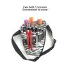 PU Leather Scissors Waist Bag Hair Clip Comb Hairdressing Tool Storage Bag (BlackWhite