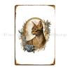 Abyssinian Cat Portrait Metal Sign Iron Wall Cave Club Plaques Party Tin Sign Poster