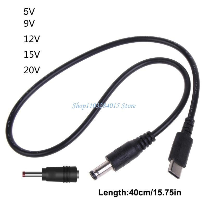 USB C Type C to DC5.5x2.1mm 3.5x1.35mm Power Delivery Cable From USB C for LCD Screens and Broadcast Radios
