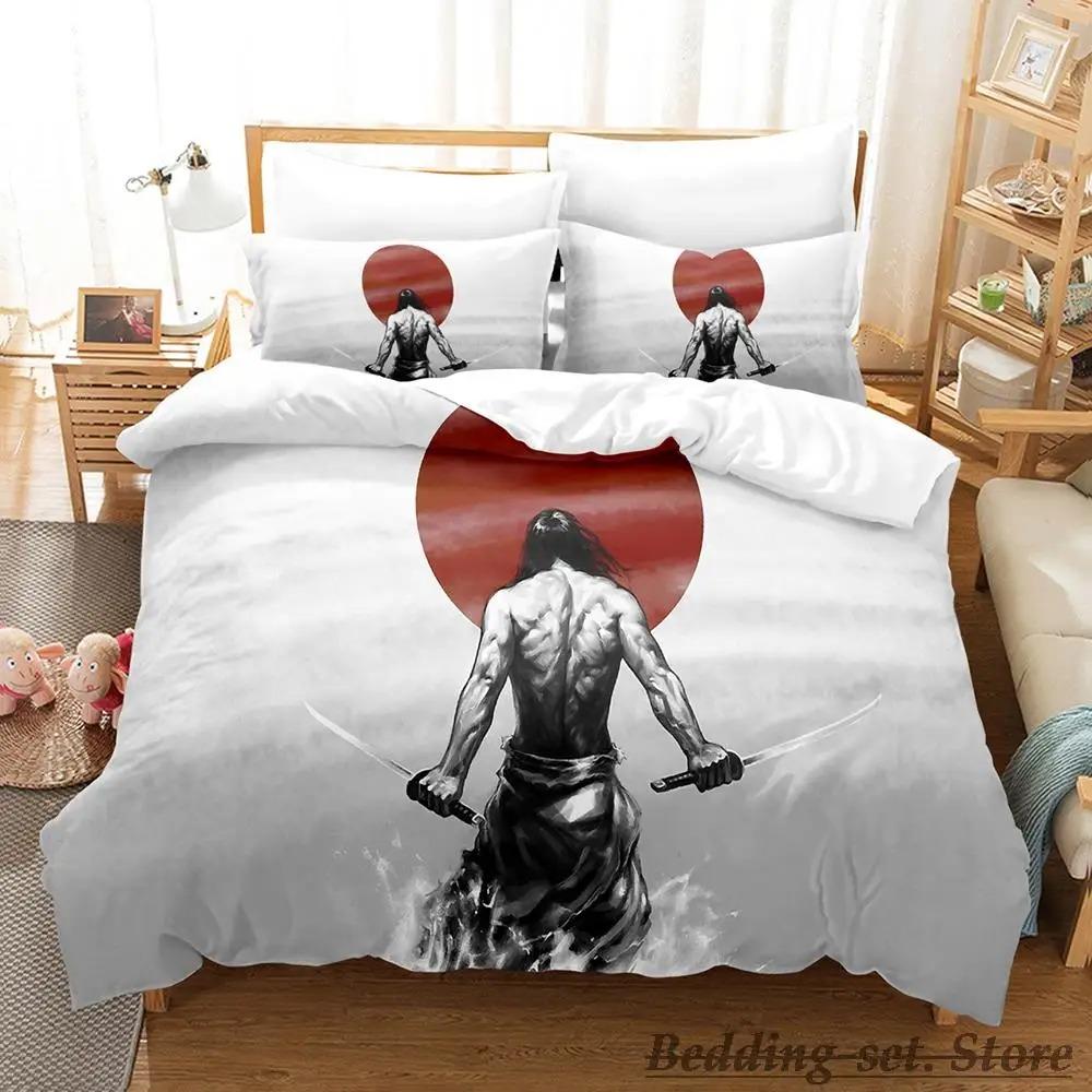 Samurai Anime Bedding Set Single Twin Full Queen King Size Duvet Cover Sets for Adult Kid Bedroom